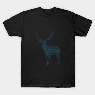 Reindeer Animal Wildlife Text Word Cloud T-Shirt